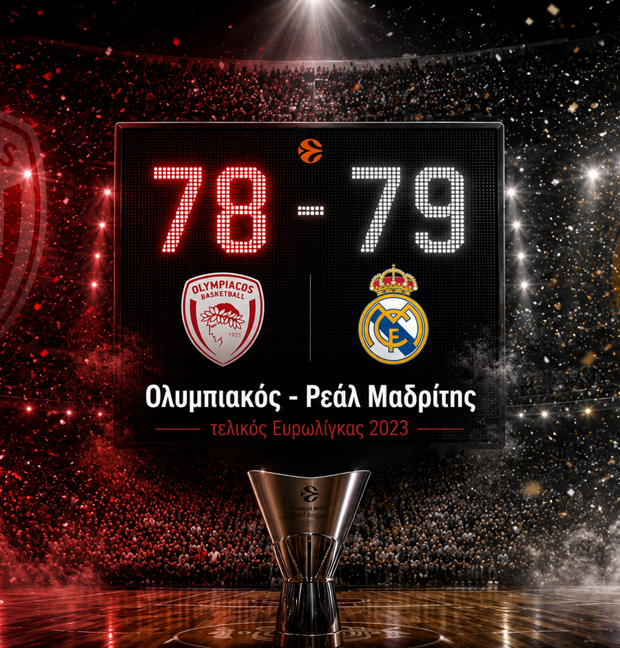 Ολυμπιακός – Ρεάλ Μαδρίτης 78-79 (Τελικός Ευρωλίγκας 2023)
